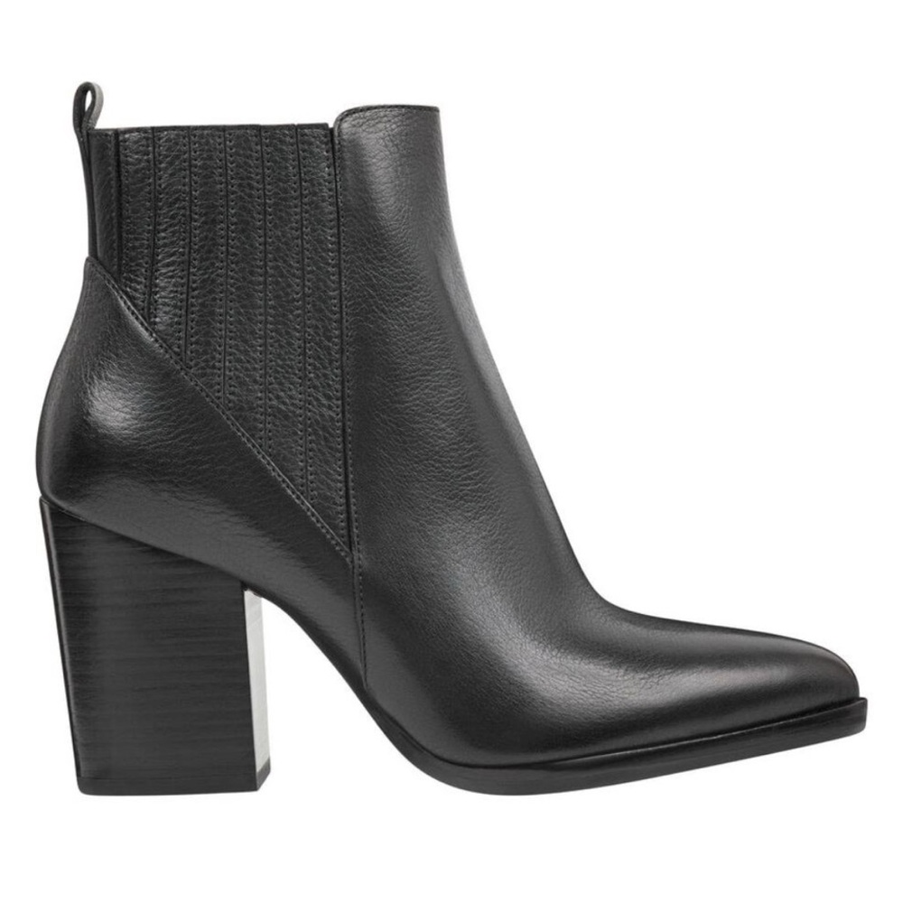 NWT Mar Fisher Alva Black Leather Ankle Boots